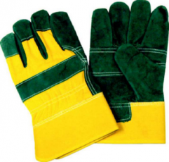 Double Palm Cow Split Leather Working Gloves