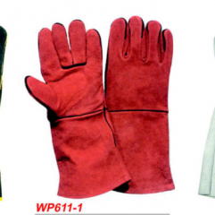 on sale- 14 16  inch cow split red welding gloves manufacturers leather glove