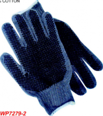 NEWSAIL Men's canvas cotton with pvc dots garden gloves