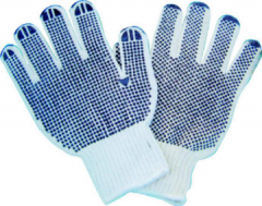 PVC Dotted Cheap Safety Work Anti Cut Gloves Cotton Knitted White Gloves String Knit glove
