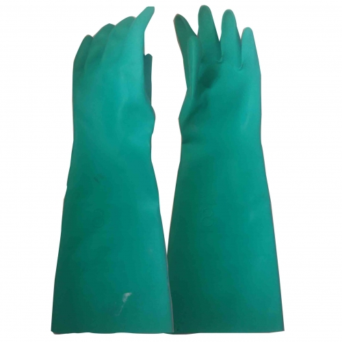46cm long sleeve nitrile glove for hand proection