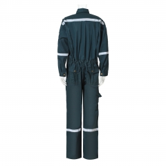 Dark green 100% cotton fire resistant overall