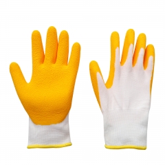 Polyester shell, latex  Foam coated gloves