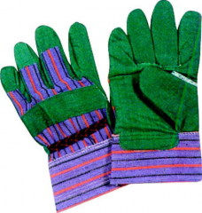 GREEN PVC PALM GLOVES