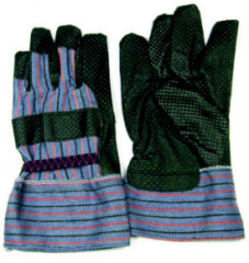 BLACK PVC PALM WITH PVC DOTS GLOVES