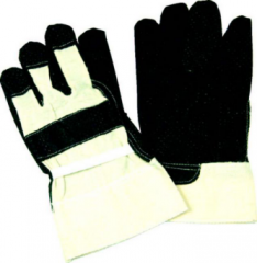 BLACK PVC PALM GLOVES