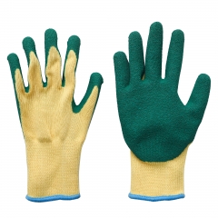 Yellow T/C shell, green  Latex coating, crinkle finish