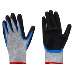 Hppe shell cut resistant 5, Nitrile two time dipped  with  Sandy finish